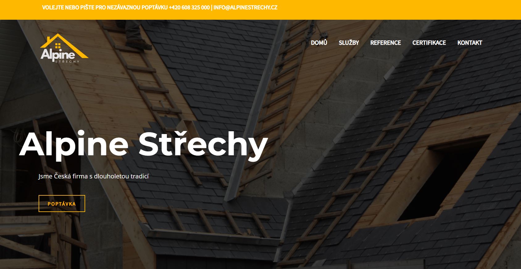 ALPINE STŘECHY s.r.o. - hydroizolace staveb, fóliové střechy, klempířské, pokrývačské a tesařské práce Pardubice